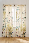 Lya Butterfly Cotton Linen Garden Printed Curtain