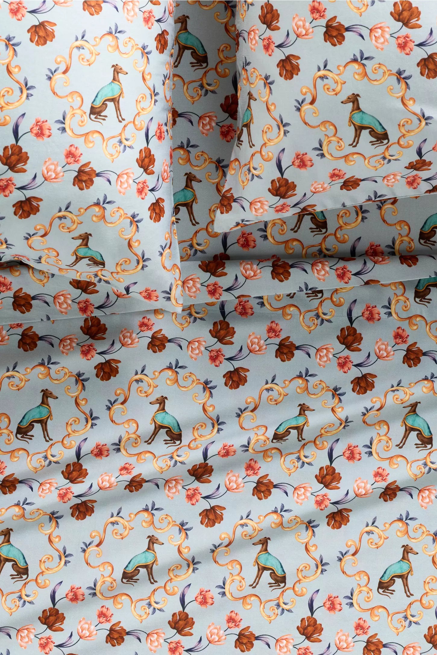 Organic Cotton Printed Sateen Sheet Set - Verity