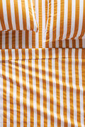 Organic Cotton Printed Sateen Sheet Set - Sienna Stripe