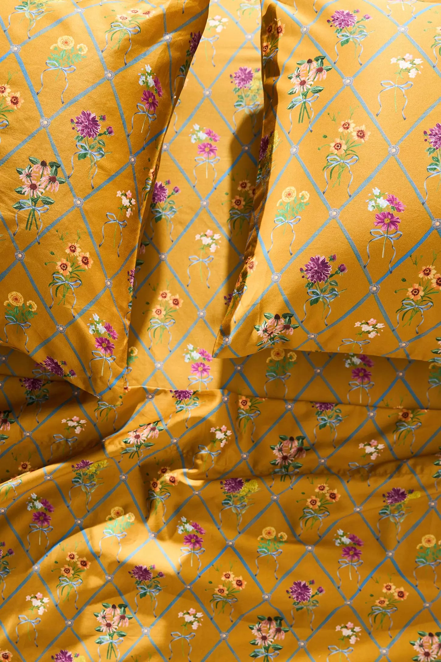 Organic Cotton Printed Sateen Sheet Set - Beatrice Floral