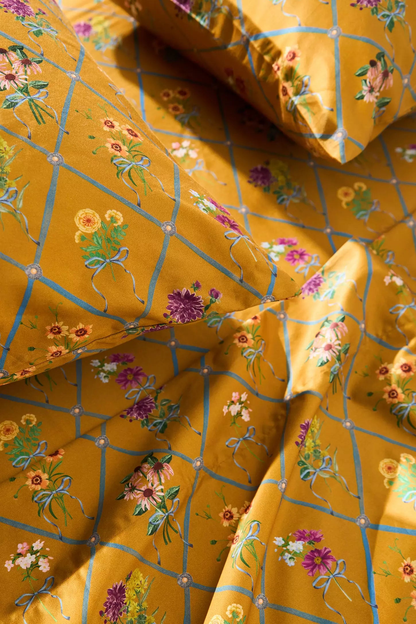 Organic Cotton Printed Sateen Sheet Set - Beatrice Floral