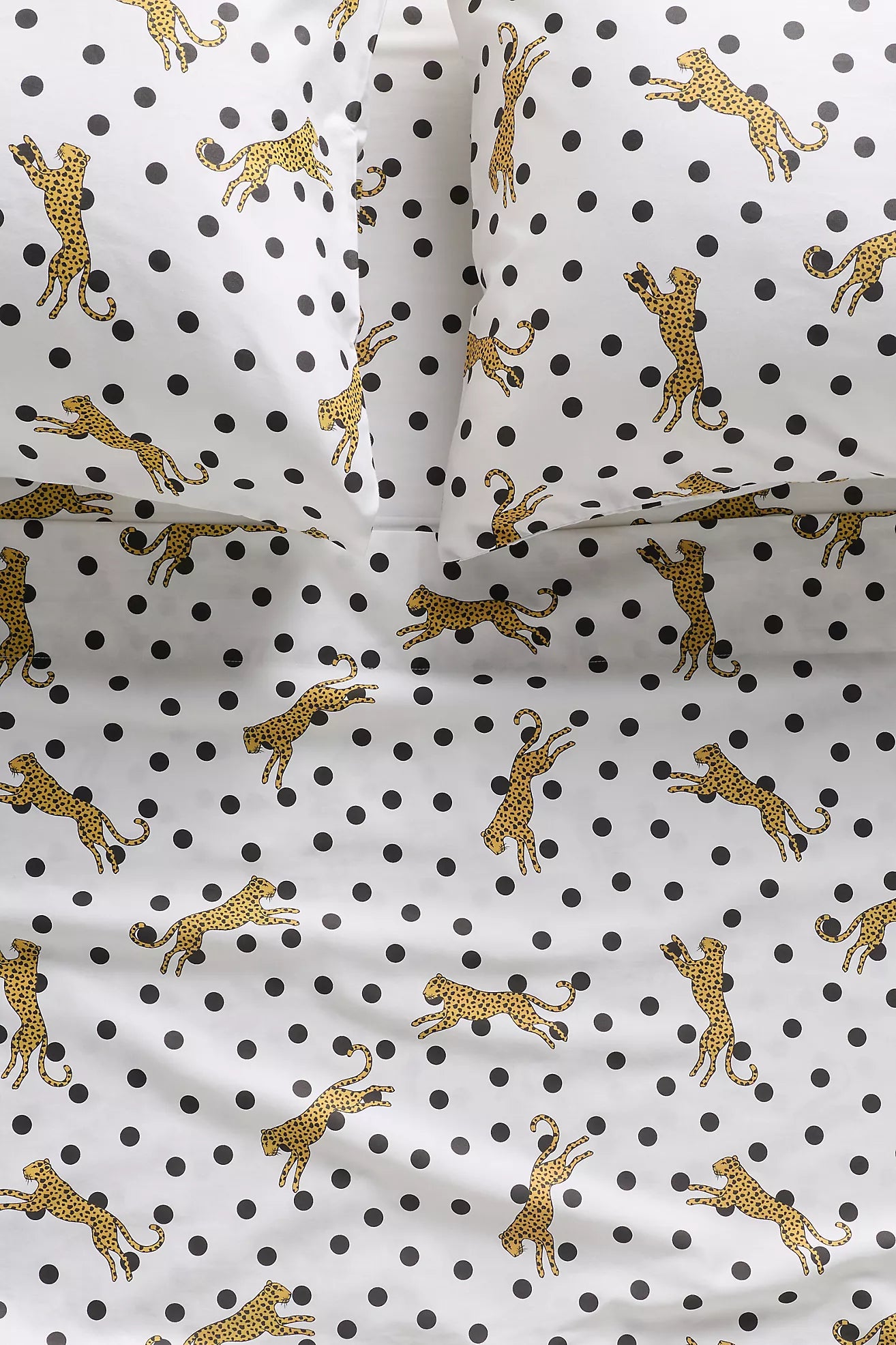 Organic Cotton Printed Sateen Sheet Set - Leopard Scarf